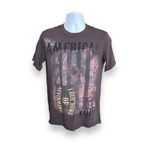 MNSKY Bred for Icons Men's Brown American Void Graphic T-shirt Men's Small